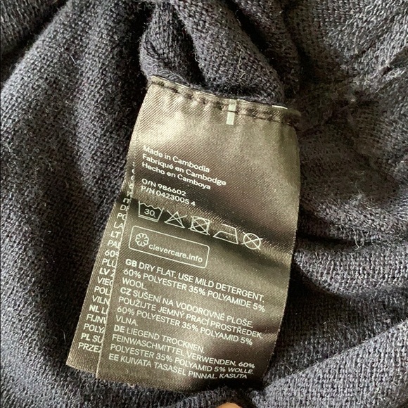 2/$25 H&M Conscious Navy Wool Blend w Stretch Sm - Picture 7 of 7